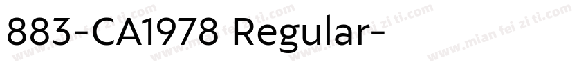 883-CA1978 Regular字体转换